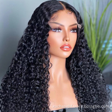 Xuchang Hanfan Human Hair 13x6 34 Inch Curly Top Quality Lace Frontal Wigs Deals Vendor Brazilian Water Wave Full Lace Wigs